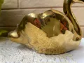 Красив позлатен порцеланов лебед от Англия , снимка 3
