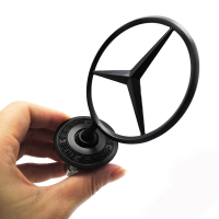 Емблема мерник за Mercedes Benz Black Logo, снимка 3 - Аксесоари и консумативи - 45059350