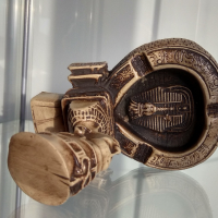 Египетски сувенир , пепелник с Нефертити , снимка 6 - Декорация за дома - 44993520