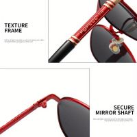 Ретро червени очила, снимка 4 - Слънчеви и диоптрични очила - 45730256