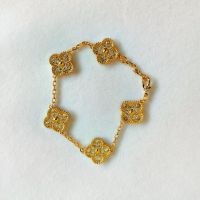 Дамска гривна Van Cleef & Arpels VCA Vintage Alhambra, снимка 4 - Гривни - 45312637