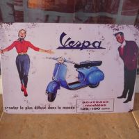  Метална табела мотор мотопед Vespa Веспа скутер Италия мото купете тук реклама продажби, снимка 1 - Рекламни табели - 45301374