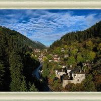 Фото картина село Широка лъка Родопа планина, снимка 1 - Картини - 45717258