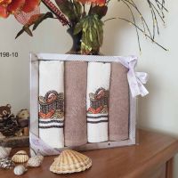 Подаръчни комплекти памучни кърпи за дома, снимка 4 - Хавлиени кърпи - 45606036