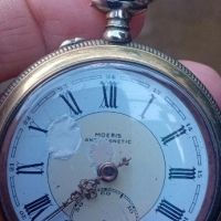 Стар джобен швейцарски часовник Moeris, снимка 6 - Антикварни и старинни предмети - 45141113