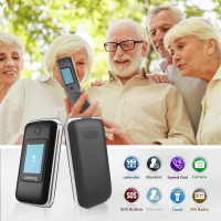 Мобилен телефон за възрастни с големи бутони, 3G флип, авариен бутон, снимка 2 - Други - 45058995