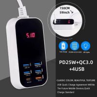 PD QC3.0 Бърза зарядна станция ,USB станция за зареждане на телефон 6 порта, снимка 4 - Оригинални зарядни - 46087356