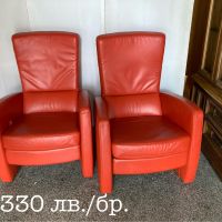 Две кожени кресла с релакс механизъм, снимка 1 - Дивани и мека мебел - 44700020