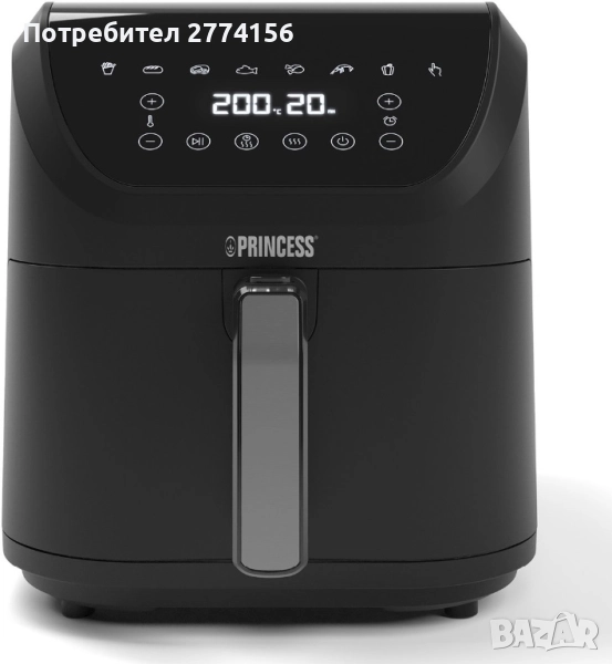 Фритюрник с горещ въздух Princess Digital Hot Air Fryer 6.5L, снимка 1
