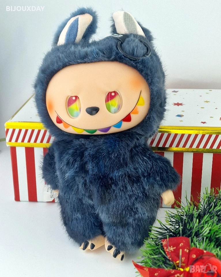 рядък модел кукла лабубу в черно 25 см, снимка 1