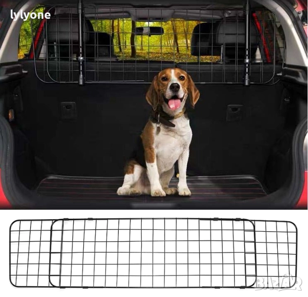  Нова Предпазна Решетка Преграда Мрежа Ограда за автомобил за куче * Метал, снимка 1