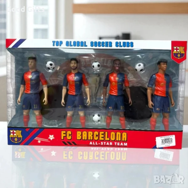 Голям Комплект 4 фигурки футболисти от Барселона, FC Barcelona, снимка 1