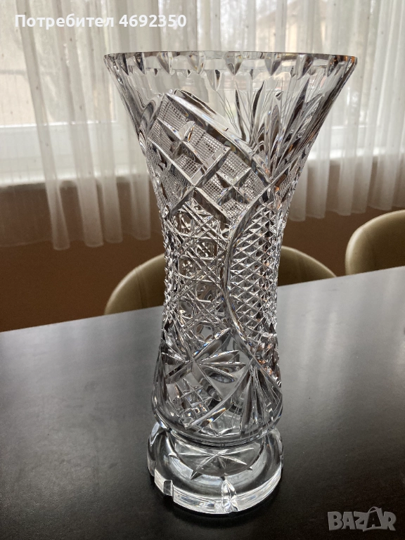 Красива кристална ваза, снимка 1