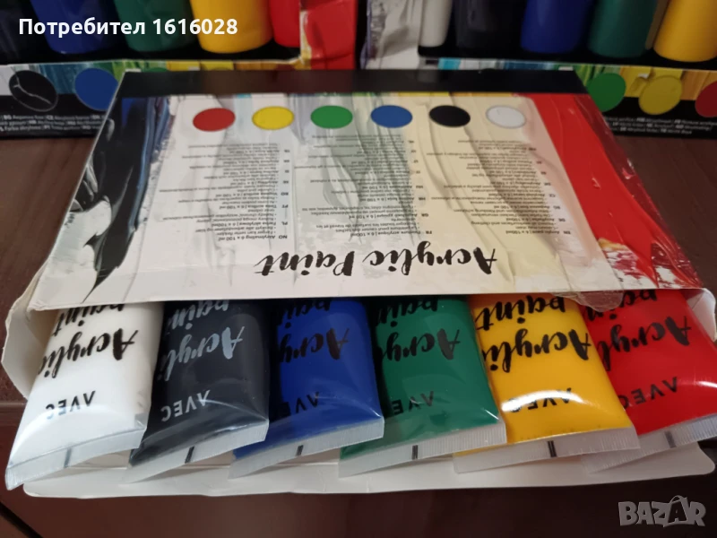 ПРОМОЦИЯ. Комплекти от 6 цвята акрилни бои., снимка 1