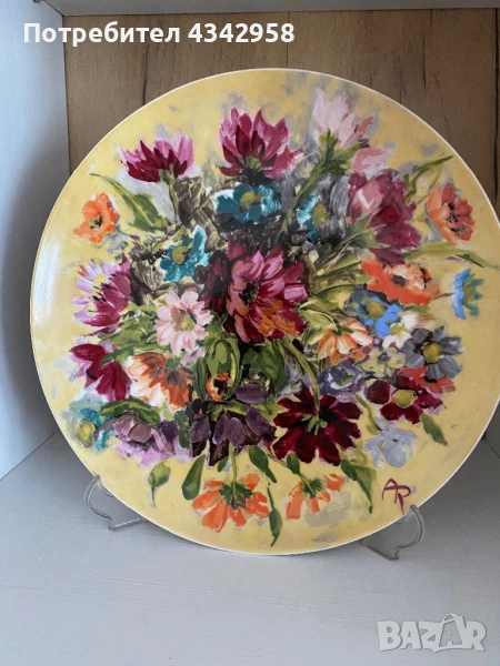 Запазена.Fürstenberg.1970-1979г. Голяма порцеланова чиния., снимка 1