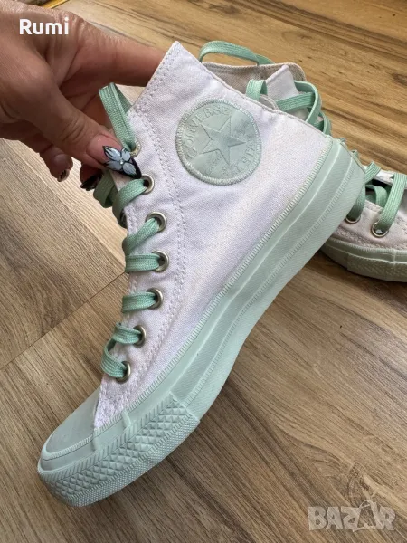 Оригинални високи бели кецове Converse ! 37 н, снимка 1