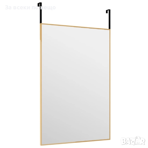Огледало за врата, златисто, 40x60 см, стъкло и алуминий Код P1141, снимка 1