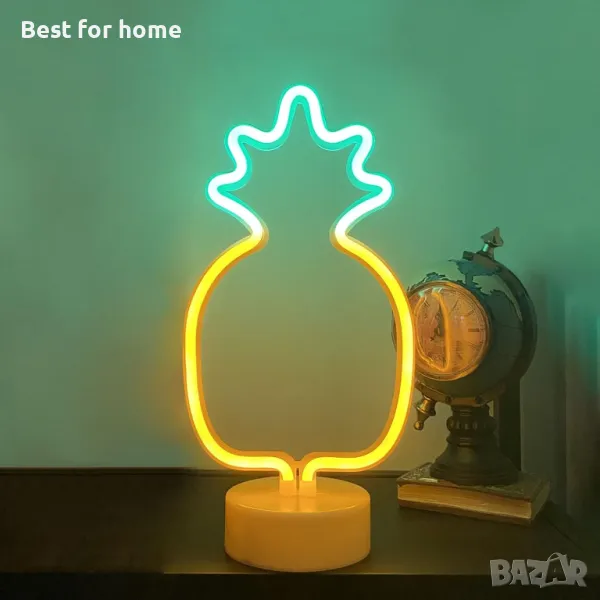 Neon Pineapple Light Неонови LED светлини, снимка 1