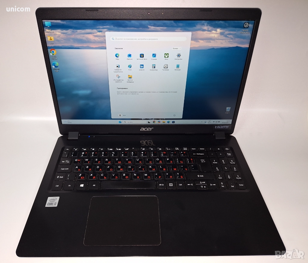 15.6" Acer Extenza 15 Core i3 10th 8GB 256GBSSD, снимка 1