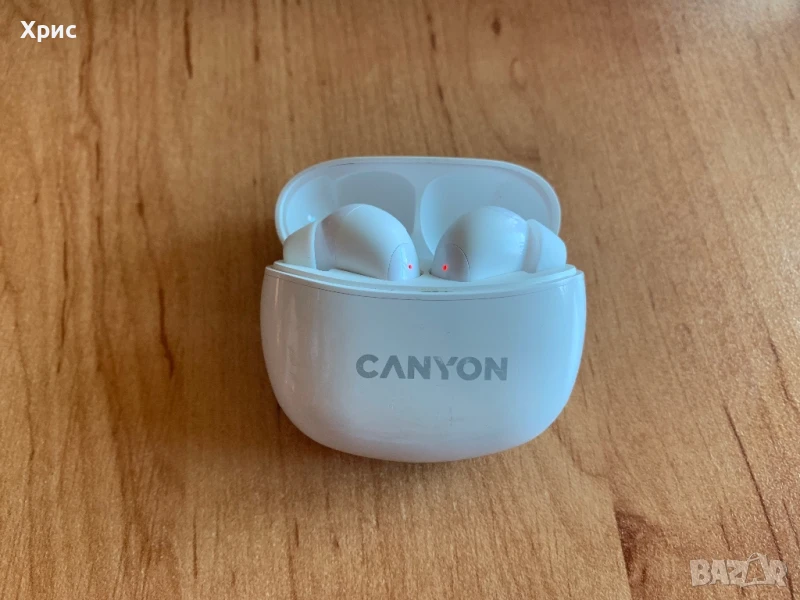Canyon tws-5, безжични Bluetooth слушалки, бели, снимка 1