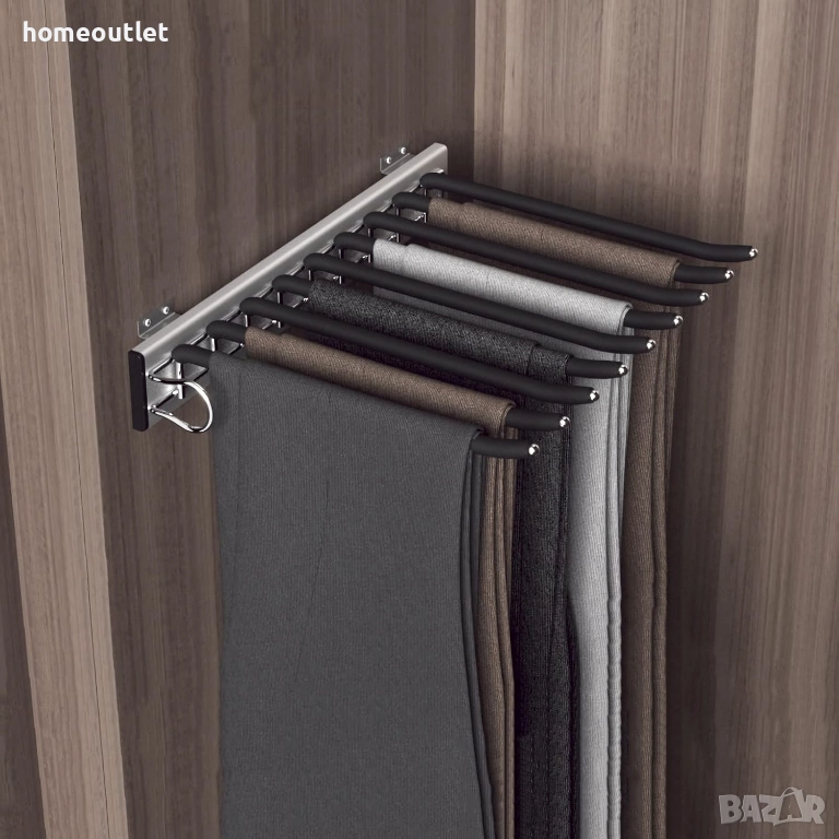 ПРОМОЦИЯ Закачалка / органайзер за панталони SINGLE SIDE SHEST TROUSERS RACK 944-KJ-Y, снимка 1