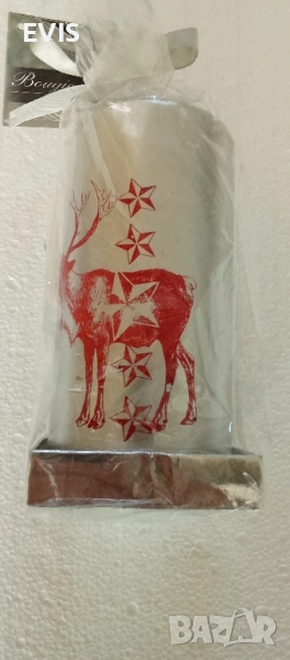 Френски бутикови Коледни свещи – 14х6 см, снимка 1