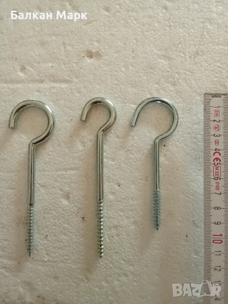 Куки,кука с винт за дърво – Внос от Германия – три размера,0.50лв/бр., снимка 1