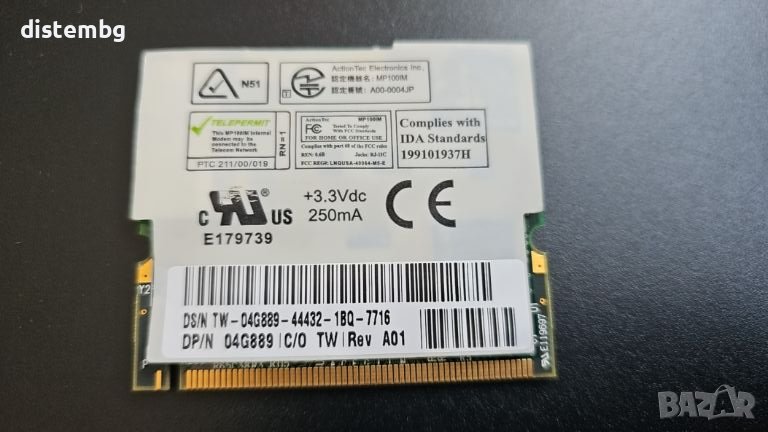 Мрежова карта mini PCI за Dell Inspiron 2500 LAN MODEM, снимка 1