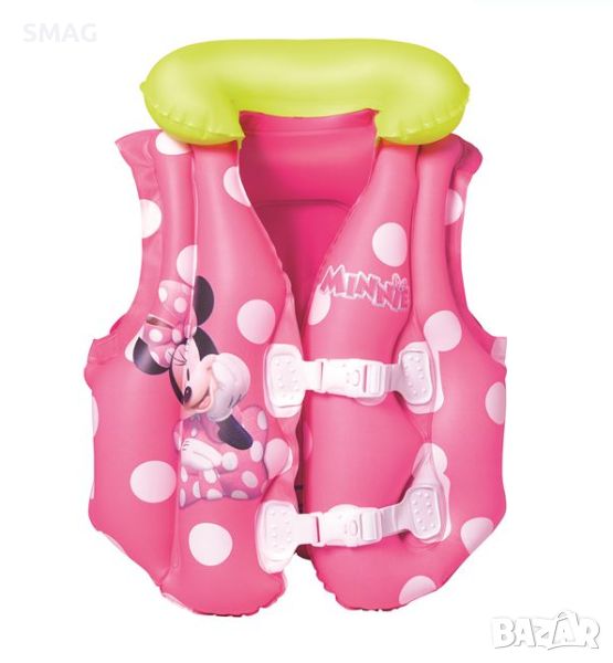 Помощна детска жилетка за обучение по плуване надуваема Мини 51x46cm, снимка 1