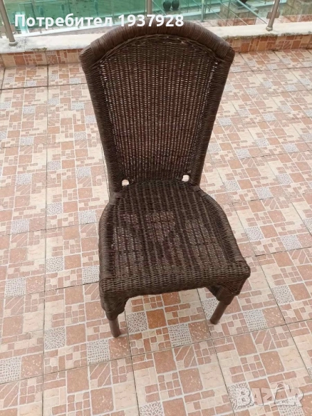 Качествен ратанов стол - 6 бр., снимка 1