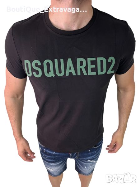 Мъжка тениска Dsquared Black/Green 2024 !!!, снимка 1