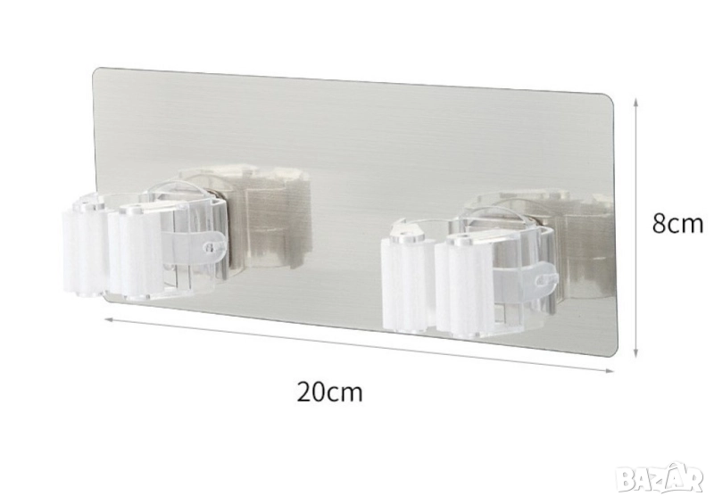 Стенен държач за четки, мопове и метли, снимка 1