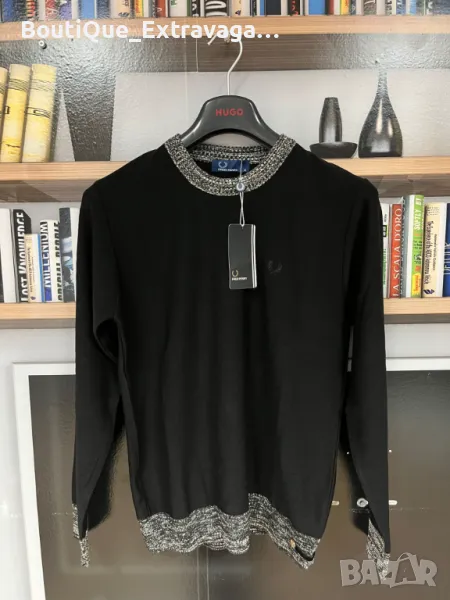 Мъжки пуловер Fred Perry Black/grey !!!, снимка 1