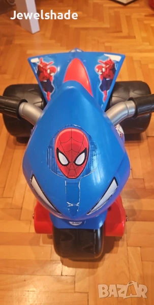 Продавам Детски мотор с батерия 6V Injusa – Спайдърмен (втора употреба), снимка 1