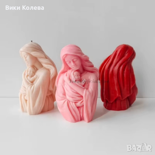 Силиконов молд – Майка с дете религиозна и декоративна фигурка, снимка 1