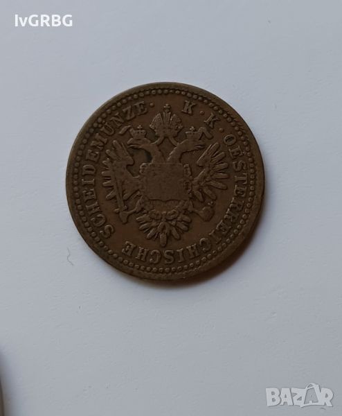 1 кройцер Австрия 1851 Австрийска монета , снимка 1