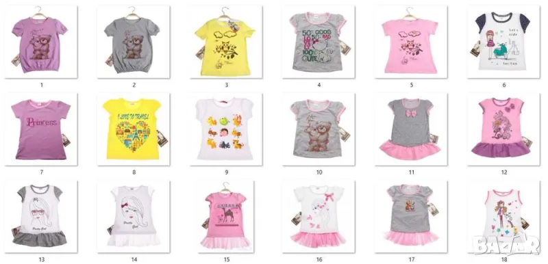 Летни детски дрехи 1-8 г (цени на едро) - 30% отстъпка, снимка 1