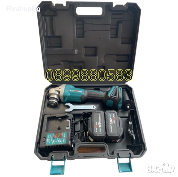 Акумулаторен ъглошлайф 36V 125 мм Kraftroyal, снимка 1