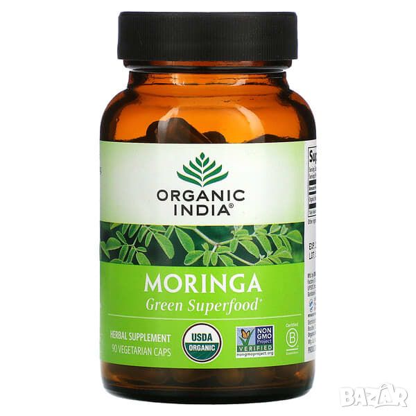 Organic India Моринга, 90 капсули, снимка 1