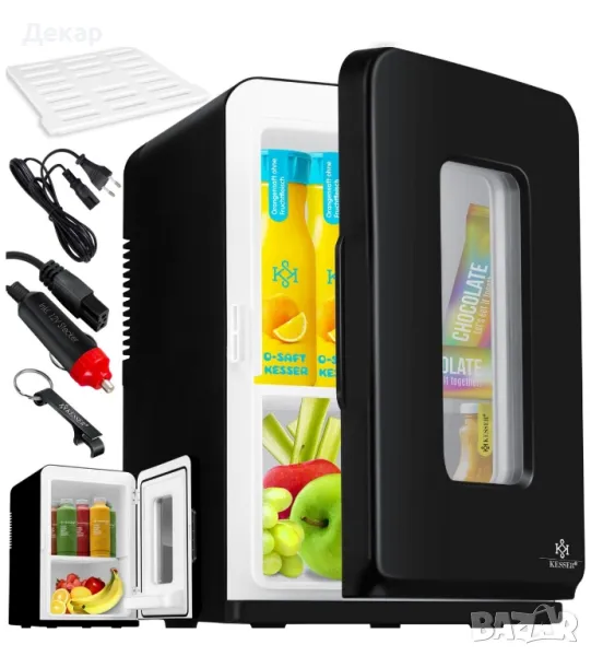 Мини хладилник охладител 2 в 1 15 литра функция за охлаждане и отопление Преносим AC DC 220-240V/12V, снимка 1