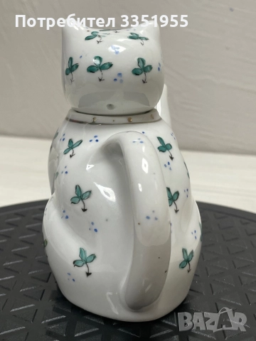 Красива антикварна каничка за Мляко Коте, снимка 4 - Сервизи - 51876302