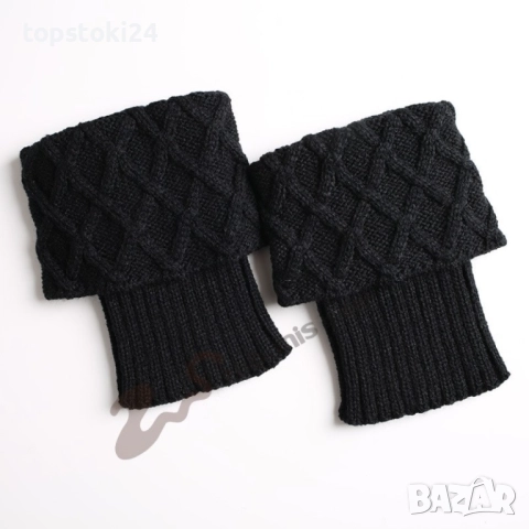 Плетени дамски чорапи, гети, снимка 2 - Други - 52641384