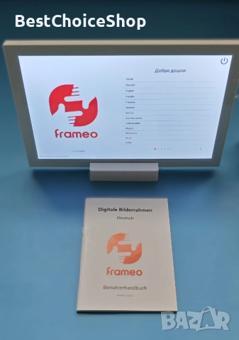 FRAMEO 10.1-инчова WiFi цифрова фоторамка с батерия 5000mAh, 1280x800 HD LCD сензорен екран, 32GB, снимка 3 - Чанти, стативи, аксесоари - 54159404
