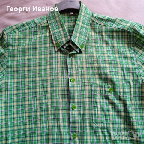 КАТО НОВА M/40 ЕФЕКТНА БЪЛГАРСКА карирана спортно-елегантна риза BG plaid shirt, снимка 2 - Ризи - 53274928