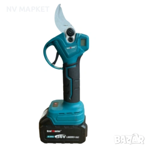 Комплект акумулаторна ножица 3" и резервен нож 36V 8A, снимка 4 - Градинска техника - 53843307