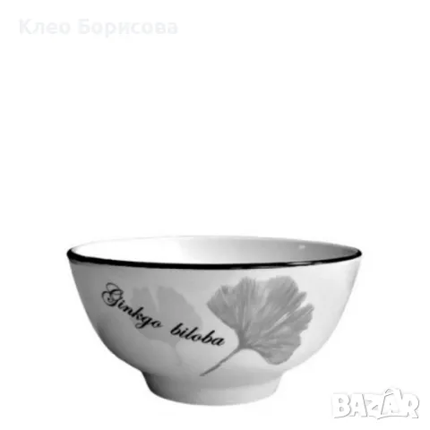 Керамична купа Гинко. Керамична чиния Ginkgo Biloba. , снимка 1 - Чинии - 49508124