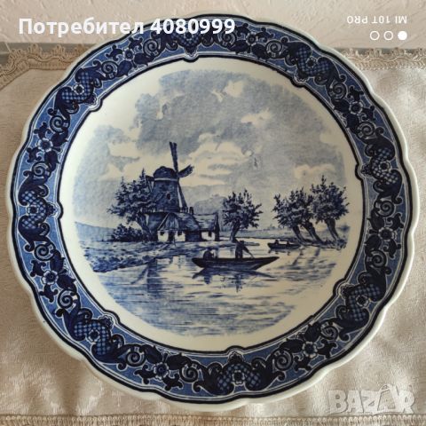 Декоративна чиния са стена "Delft" - антика, снимка 4 - Други - 45546392