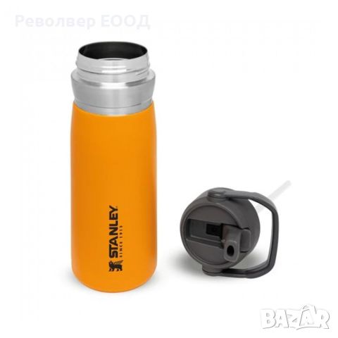 Бутилка за вода Stanley IceFlow™ Flip Straw - 0,650 мл, в цвят Saffron, снимка 3 - Екипировка - 45321593