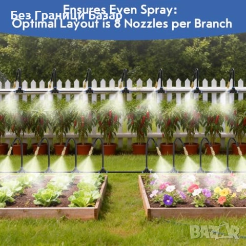 Нов Комплект капково напояване Градинска напоителна система, 16 дюзи , снимка 6 - Напояване - 53842854