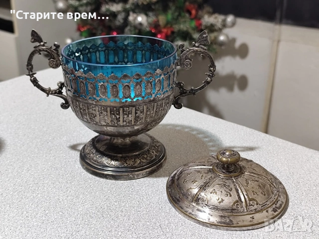 Антикварна Захарница / Бонбониера WMF , снимка 6 - Антикварни и старинни предмети - 53050303